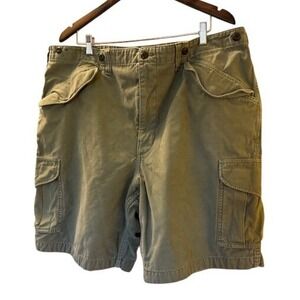 Filson Men's Olive Green Cotton Cargo Shorts Size 42 Rugged Twill Outdoor Hiking